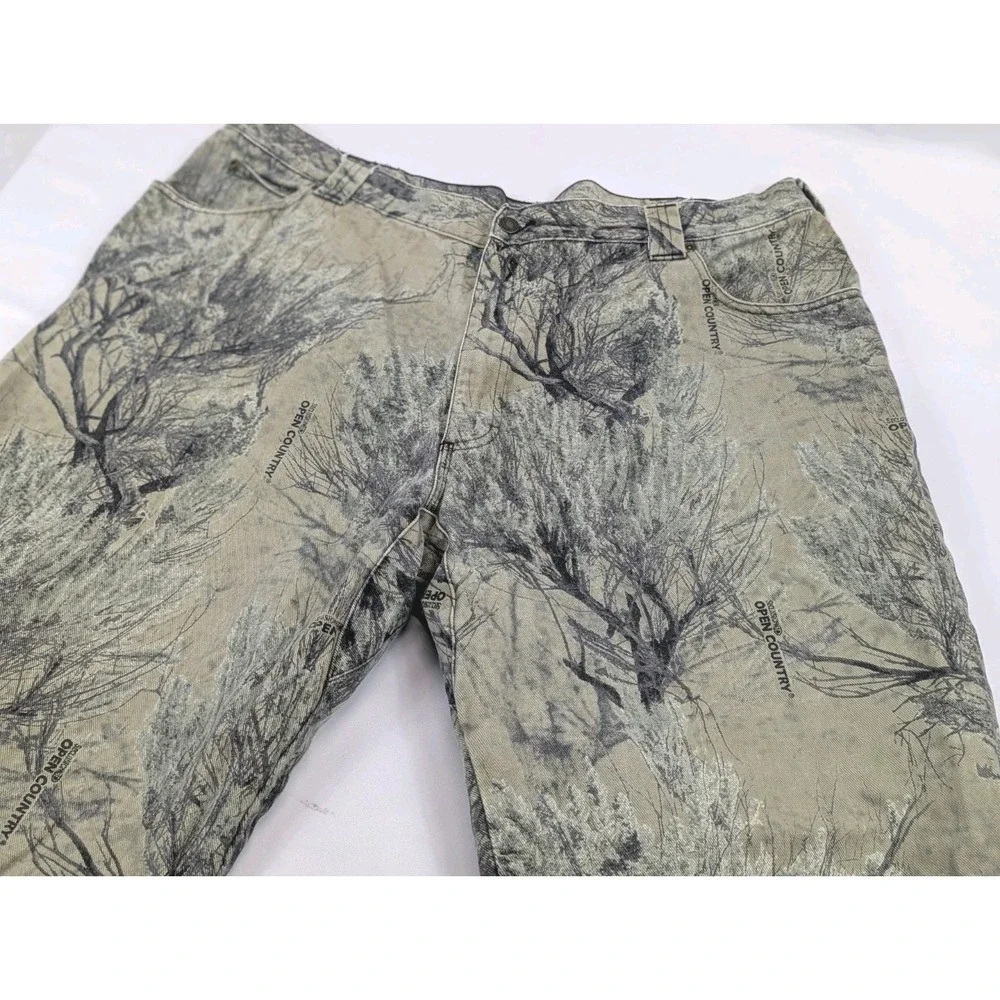 Cabelas Denim Camo Hunting Pants Seclusion‎ Open Country Mens 44x26